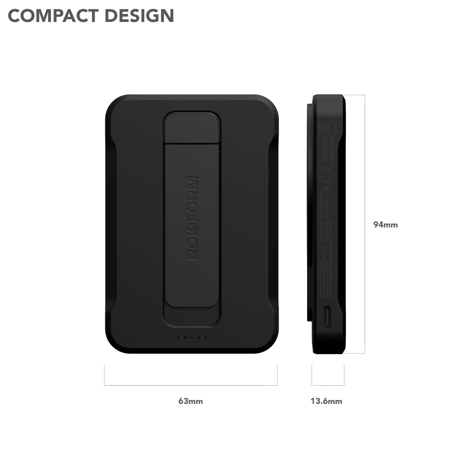 5000mAh Wireless Magnetic Power Bank with Stand - Image 4